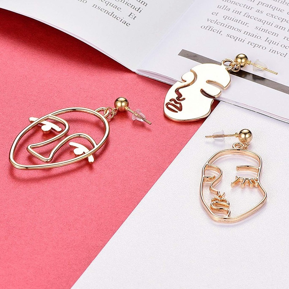 Abstract Face Earrings